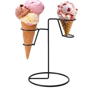 Support à cornets de crème glacée le plus vendu en acier inoxydable de qualité supérieure, finition élégante, idéal pour un service de crème glacée raffiné, usage quotidien - Product Image 3