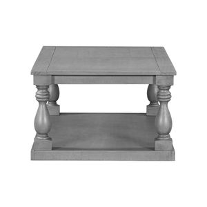 Tavolino da Caffè Vintage U_STYLE con Lussuoso Impiallacciatura in Pino, Gambe a Colonna Artistica a Forma di Vaso, Fascino Senza Tempo per il Soggiorno - Product Image 5