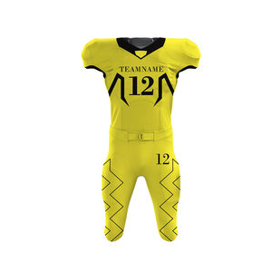 Nouvel uniforme de football américain, dernier design, vêtements d'équipe, uniformes de sport personnalisés unisexes respirants à manches courtes, sublimation - Product Image 2