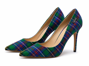 Wholesale Women's Scottish Tartan Plaid Stiletto <b>Heels</b> – Custom Designer High <b>Heel</b> Shoes - Product Image 1