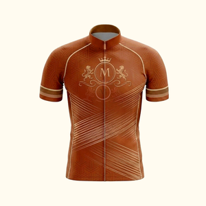 กางเกงปั่นจักรยานผู้ชาย สีน้ำตาลทอง พิมพ์ลายโลโก้ โพลีเอสเตอร์ซับเหงื่อ ระบายอากาศได้ดี สำหรับผู้ใหญ่ ออกแบบเองได้ - Product Image 3