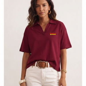 Polos de Golf Formales para Mujer, Manga Corta, Lisos, con Logotipo Personalizado Bordado e Impreso, 65% Algodón, 35% Poliéster, 180gsm, Venta al Por Mayor - Product Image 1