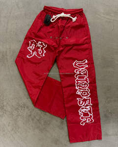 กางเกงผ้าไนลอนสำหรับผู้ชายกางเกงกันลมพิมพ์ลายสกรีนผ้าไหมโพลีเอสเตอร์ระบายอากาศน้ำหนักเบาป้องกันรอยยับ - Product Image 2