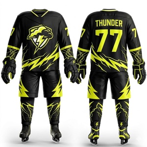 Uniforme de hockey sur glace de qualité supérieure, fabrication en usine, séchage rapide, prix de gros, uniforme de hockey sur glace à manches longues pour toutes les saisons - Product Image 1