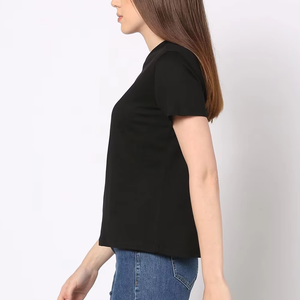 T-shirts décontractés surdimensionnés pour femmes, en tissu respirant 3D effet diamant, avec poches, personnalisables – Disponibles en gros, coupe épaules tombantes - Product Image 2