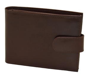 Men's Genuine Leather Long <b>Wallet</b> Fold Closure Minimalist Design Durable Daily Use Brown Color - Product Image 1