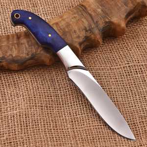 Couteau de chasse et de camping en acier inoxydable de qualité supérieure, lame pleine longueur, avec étui en cuir, 58 HRC, lame fixe ultra-affûtée, OEM, faible MOQ - Product Image 4