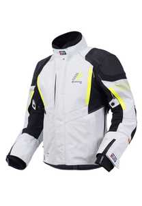 Chaqueta de Motociclismo Textil para Hombre, Color Gris, Modelo Shield-R, Cordura de 3 Capas, para Turismo/Todoterreno, 4 Estaciones, Aventura/Enduro, con Certificación CE - Product Image 1
