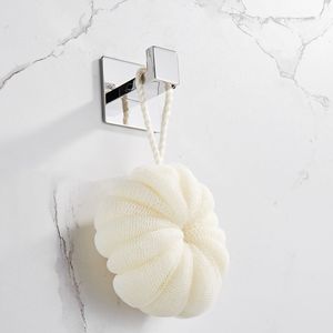 Set di 4 Accessori per Bagno con Adesivo Forte, Portasciugamani e Gancio Appendiabiti in Argento Spazzolato Senza Foratura - Product Image 3