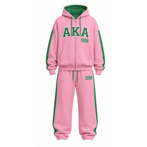 Survêtement personnalisé Alpha Kapa Alpha, ensemble deux pièces de sport, tenue d'échauffement brodée, vente en gros directe usine - Product Image 2
