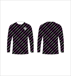 เสื้อยืดแขนยาวลายพรางสีม่วงดำสำหรับผู้ชาย ลายเรขาคณิตสีม่วงแปดเหลี่ยม คอกลม เสื้อยืดลำลอง สตรีทแวร์ เสื้อออกกำลังกาย - Product Image 5