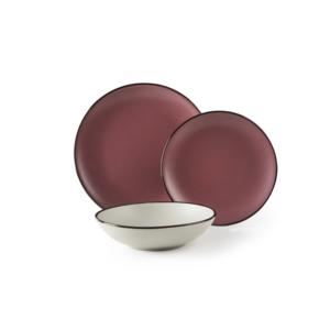 Servizio di Piatti Excelsa 18 Pezzi in Ceramica Rosso Rosa Luna - Product Image 2