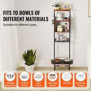 Ciotole Rialzate per Cani e Stazione di Alimentazione con Contenitore - Supporto Rialzato per Ciotole e Alimenti per Animali Domestici - Product Image 2