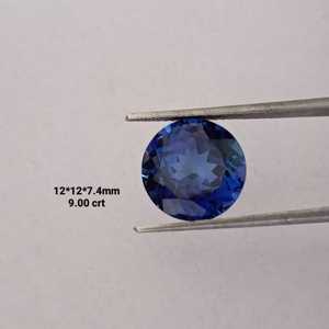 Venta al por mayor de fábrica: Zafiro azul redondo creado en laboratorio, gema suelta de claridad brillante, piedra de joyería premium, calidad de exportación a granel. - Product Image 4