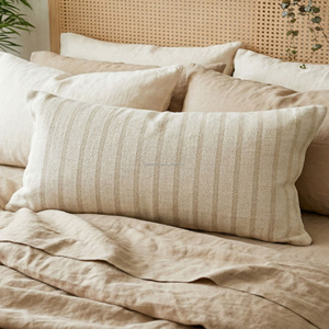 Blue White Handloom Woven <b>Cushion</b> Cover Checkered Grid Pattern Textured Throw <b>Pillow</b> Geometric Decorative Accent <b>Pillow</b> - Product Image 5