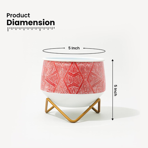 Maceta Metálica Mini con Acabado Caramelo, Diseño Elegante y Moderno para Plantas Suculentas - Product Image 2