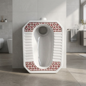 Modern Medium Deep <b>Ceramic</b> Squatting <b>Pan</b> White Toilet WC Floor Mount Sanitary Ware For Middle East Africa - Product Image 3