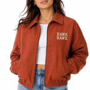 <b>Women</b> <b>Bomber</b> <b>Jacket</b> Premium Knitted <b>Lightweight</b> Breathable Eco-Friendly Stylish Comfortable Durable Classic Smooth Front Zipper - Product Image 1