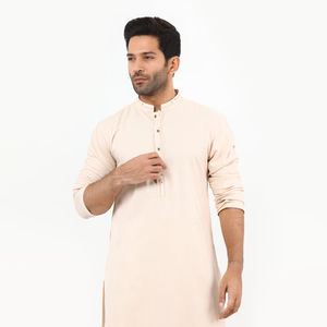 Traje pakistaní para hombre, Shalwar Kameez, transpirable, liso, con bolsillo en el pecho, de algodón, lavable y usable, trajes para hombre. - Product Image 5