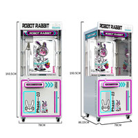 Cosmic RABBIT 3 Máquina de grúa de garras para muñecos de peluche de entretenimiento, con control por botón y joystick, 110/220V, para centro de juegos, atrapador de juguetes con monedas