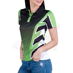 Polo à manches courtes color block vert, noir et blanc, en tissu tricoté décontracté, séchage rapide, style sportif, 100 % coton - Product Image 1