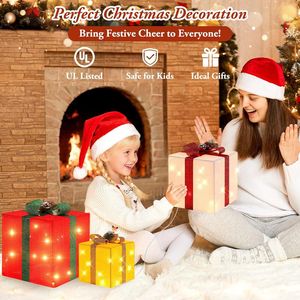 3 Grandi Luci Natalizie a Stringa Preilluminata con 70 LED Mini, Bianco Caldo, da 10, 8, 6 Pollici, per Esterni, Decorazioni Natalizie, Regalo - Product Image 6