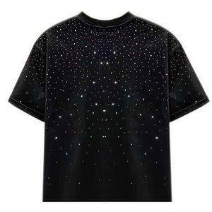 เสื้อยืดไรน์สโตนแวววาวสำหรับผู้หญิงเสื้อยืดแนวสตรีทผู้ชายประดับเพชรเลื่อมแวววาวแวววาวเสื้อปาร์ตี้คลับ - Product Image 6