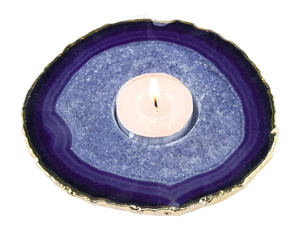 Portavelas de Piedra Natural Tallado a Mano de Ónix Púrpura y Ágata, Gema de Ágata para Sanación, Venta al por Mayor - Product Image 5