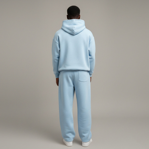 Survêtements en molleton imprimés pour homme, style streetwear OEM, vêtements d'hiver personnalisés, 100% coton, coupe ample, ensemble 2 pièces. - Product Image 2