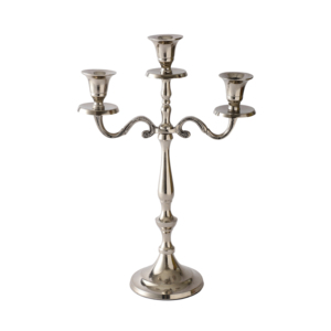 Candelabro de Aluminio con Acabado Antiguo Elegante, de 3 Brazos, Decorativo, para Mesa, Hecho a Mano, Ecológico, para Navidad, Hogar, Bodas - Product Image 4