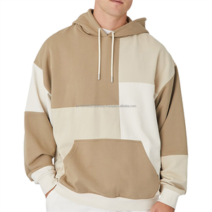 Sudaderas con Bloques de Color para Hombre al por Mayor, 100% Algodón Orgánico, Felpa Gruesa, Hombros Caídos, Proveedor al por Mayor, MOQ Bajo - Product Image 3