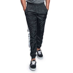 Wholesale Men's Shiny Side Stripe Windbreaker <b>Track</b> <b>Pants</b> Slim Fit <b>Nylon</b> Joggers Elastic Waist Streetwear Sport Sweatpants Men - Product Image 1