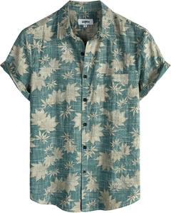 Camisa suave de manga corta para hombre, con estampado floral tropical, informal, para playa, con botones, de verano, vibrante y colorida, camiseta de verano para hombre - Product Image 5