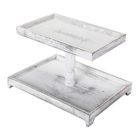 Décor de ferme en bois rustique support de plateau à plusieurs niveaux support de plateau en bois personnalisé pour gâteau Desserts Fruits Snack Candy