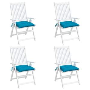 Juego de 4 Cojines para Silla de Tela Oxford Azul Claro, 100% Poliéster, para Uso en Exteriores - Product Image 3