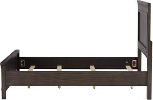 กรอบเตียงไพน์วู้ดขนาดควีนแบบดั้งเดิมหรูหรายกสูงหัวเตียงแพลตฟอร์มแท่นวางเท้าเบาะเสริมความแข็งแรงขาสีน้ำตาล - Product Image 5