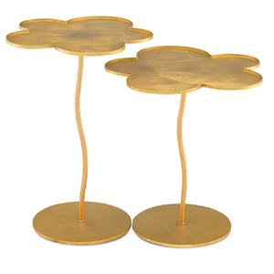 Table d'appoint moderne en laiton avec plateau en forme de nuage, design contemporain, tables d'appoint pour salon - Product Image 2