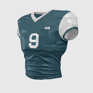 Maillots de football américain unisexes personnalisés respirants évacuant l'humidité vêtements de sport à sublimation en sergé ensembles grande taille OEM - Product Image 2