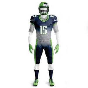 Tenues de football américain 7 sur 7 pour hommes, personnalisées, sublimées, respirantes, à séchage rapide, ensemble de maillots cousus et de shorts de compression - Product Image 3