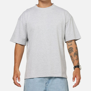 Produits les plus vendus au Pakistan T-shirt en coton gris uni surdimensionné avec design sublimé Nouvelle mode T-shirt léger pour homme - Product Image 1