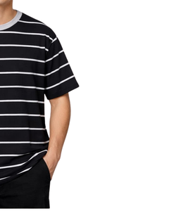 Camiseta Personalizada para Hombre, Lisa, Negra o Blanca, 100% Algodón, Cuello Redondo, Manga Corta, Corte Regular, Casual, Ecológica, Verano, OEM, 300g - Product Image 4