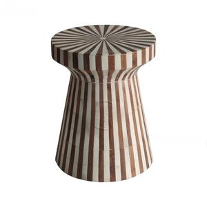 Mesa de Cajones con Incrustaciones de Hueso de ILAHI, Diseño Moderno con Detalles de Ágata, Almacenamiento de Tres Niveles, Mueble Portátil para el Hogar - Product Image 6