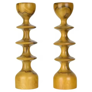 Hot Selling Wood <b>Candlestick</b> Holder Set Tapered Design For Home Decoration Handmade <b>Wooden</b> Candle Holders - Product Image 4