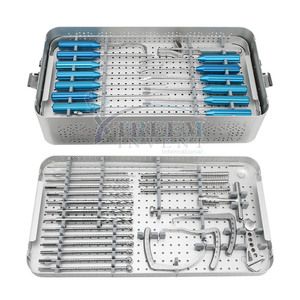 Kit d'instruments orthopédiques en acier inoxydable pour la colonne vertébrale, ensemble de rétracteurs vertébraux, outils de discectomie vertébrale, kit chirurgical médical - Product Image 2