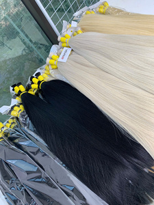 Extensions de cheveux humains vierges Remy vietnamiens style rose, en vrac, super double drawn - Product Image 3