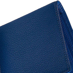 Personalized Genuine Leather Eco-Friendly Breathable Open Short Men's Compact <b>Smart</b> Design Storage <b>Wallet</b> for Work Travel - Product Image 2