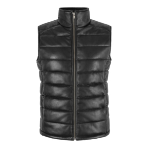 Chaleco acolchado de cuero genuino para mujer, sin mangas, con cremallera, calentador de cuerpo, proveedor mayorista OEM ODM de marca privada - Product Image 1