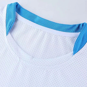 High Quality Custom <b>Tennis</b> Uniform Short Sleeve Crew Neck Front Customized Logo 100% Polyester Quick Dry Breathable OEM Service - Product Image 4