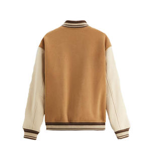 Chaqueta Universitaria con Acabado Satinado Brillante para Hombre, Chaqueta Varsity Ligera con Logotipo Personalizado, Venta al Por Mayor - Product Image 3