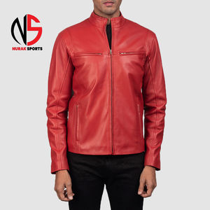Chaqueta de Cuero de Primera Calidad para Hombre, Estilo Moderno, con Cuero Vacuno 100% Original, Servicio OEM, Personalizada 2026 - Product Image 4
